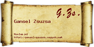 Gansel Zsuzsa névjegykártya